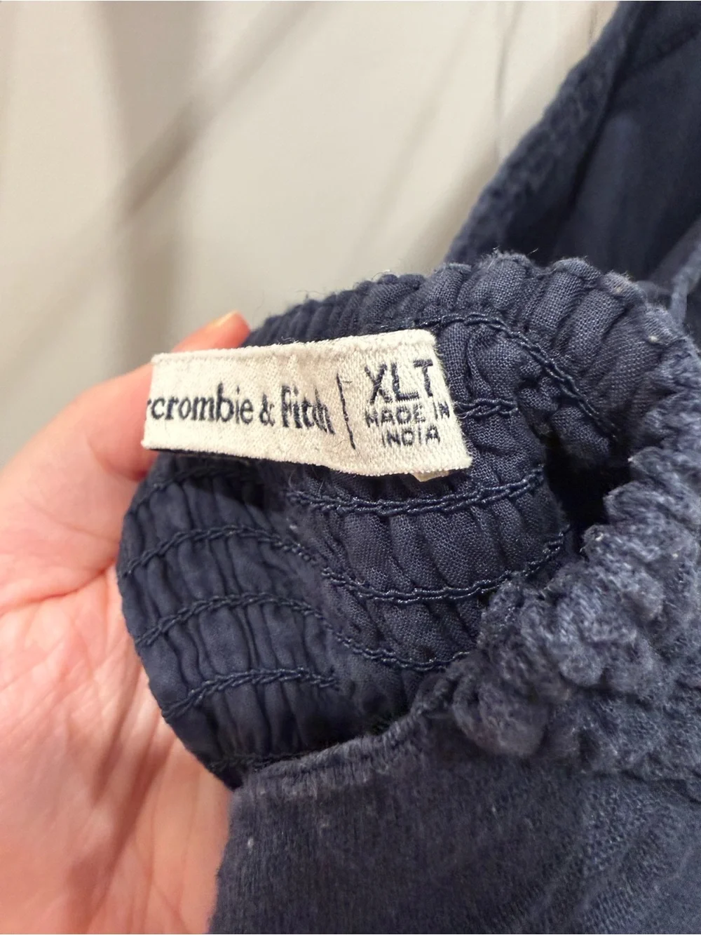 Abercrombie & Fitch Navy Linen Blend Dress